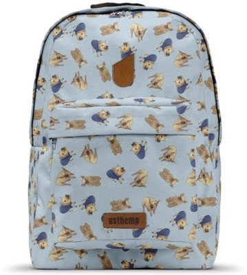 Mochila Usthemp Temática Vegano Casual Estampa Jamon Porco Azul Menor preço em Mochila Usthemp Temática Vegano Casual Estampa Jamon Porco Azul