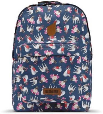 Mochila Usthemp Temática Vegano Casual Estampa Mucca Azul Marinho Menor preço em Mochila Usthemp Temática Vegano Casual Estampa Mucca Azul Marinho