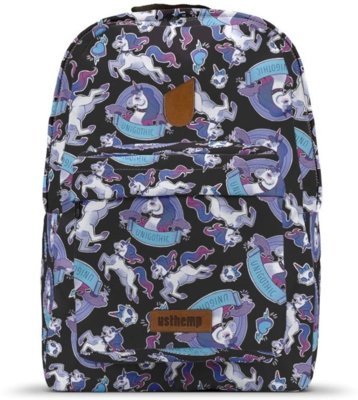 Mochila Usthemp Temática Vegano Casual Estampa Unigothic Preto Menor preço em Mochila Usthemp Temática Vegano Casual Estampa Unigothic Preto