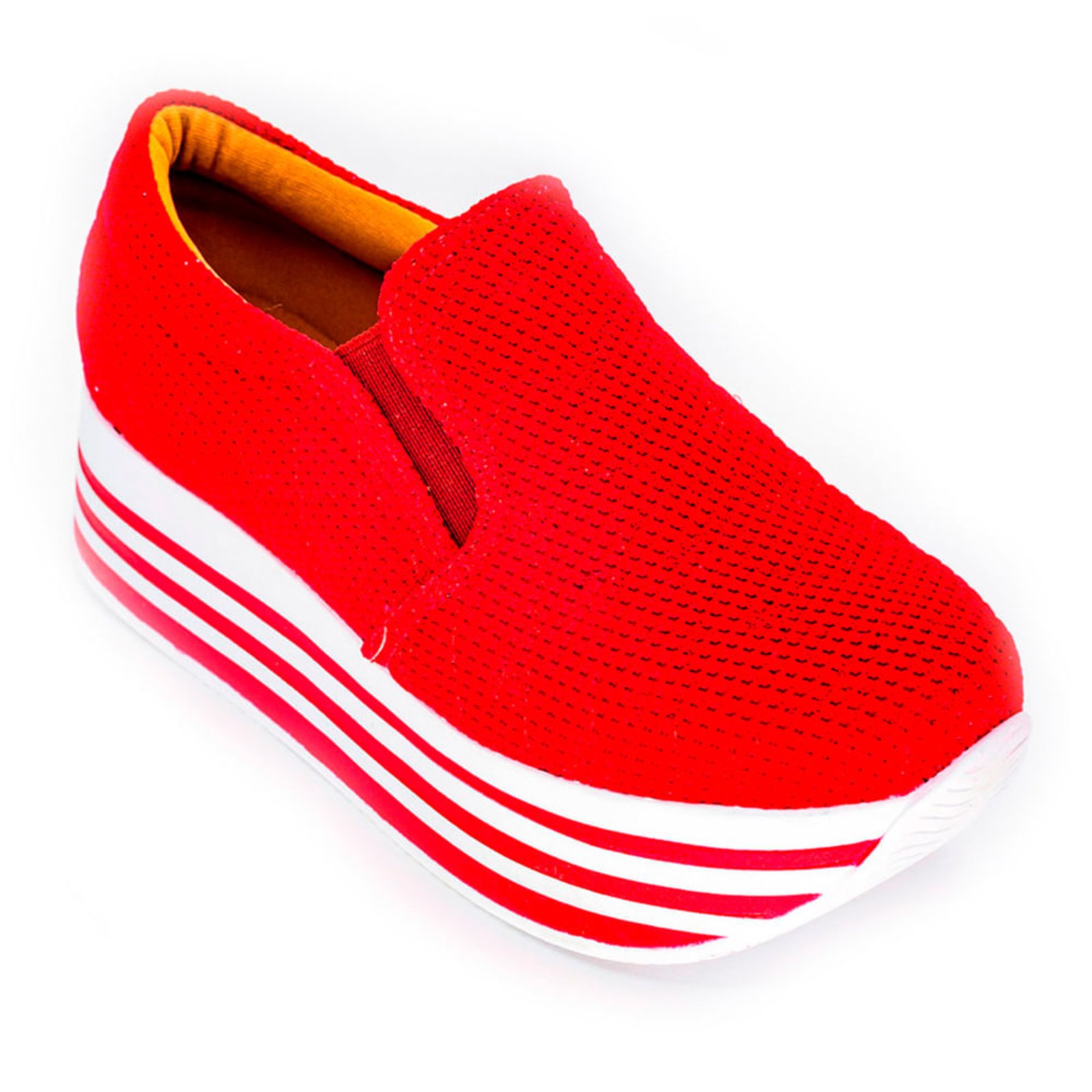 tenis vermelho plataforma