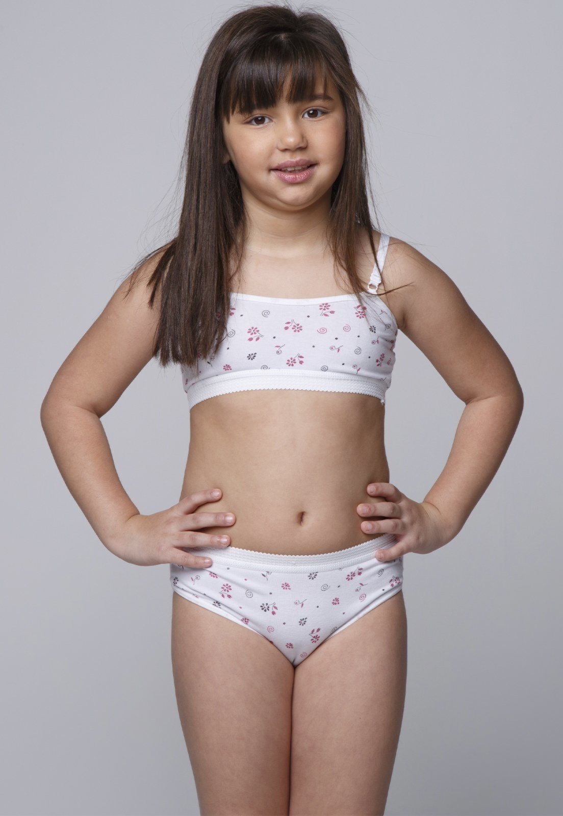 Conjunto Infantil Vekyo Lingerie Menina Moça Branco Compre Agora Kanui Brasil