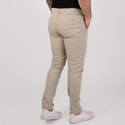 Calça VersatiOld Sarja Basic Slim Areia
