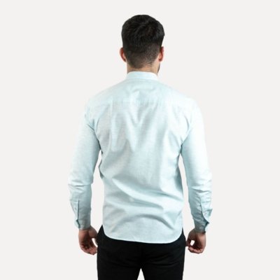 Camisa VersatiOld Linho Custom Fit Azul Capri