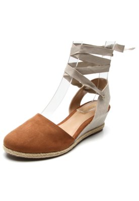 sandália via uno espadrille caramelo