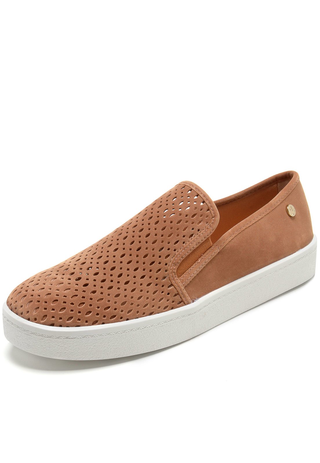 Slip On DAFITI SHOES Lasercut Caramelo - Compre Agora