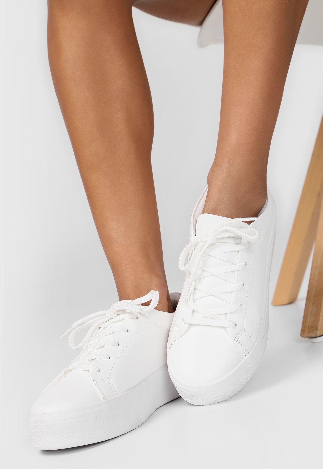 Tenis sola store alta feminino branco