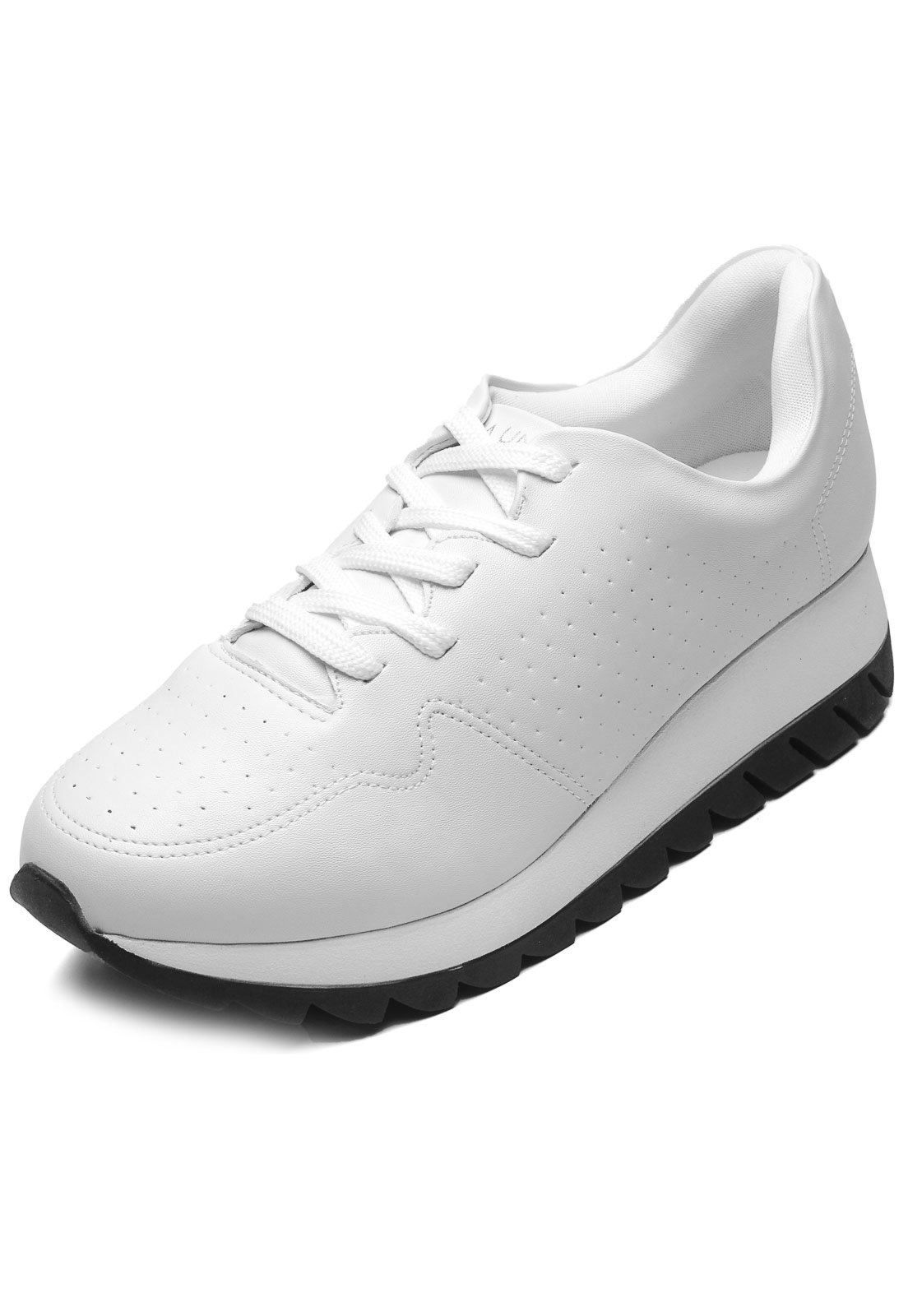 T nis Casual T nis Sola Alta VIA UNO Liso Branco Compre Agora