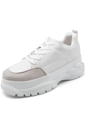 Tênis VIA UNO Dad Sneaker Chunky Branco Menor preço em Tênis VIA UNO Dad Sneaker Chunky Branco