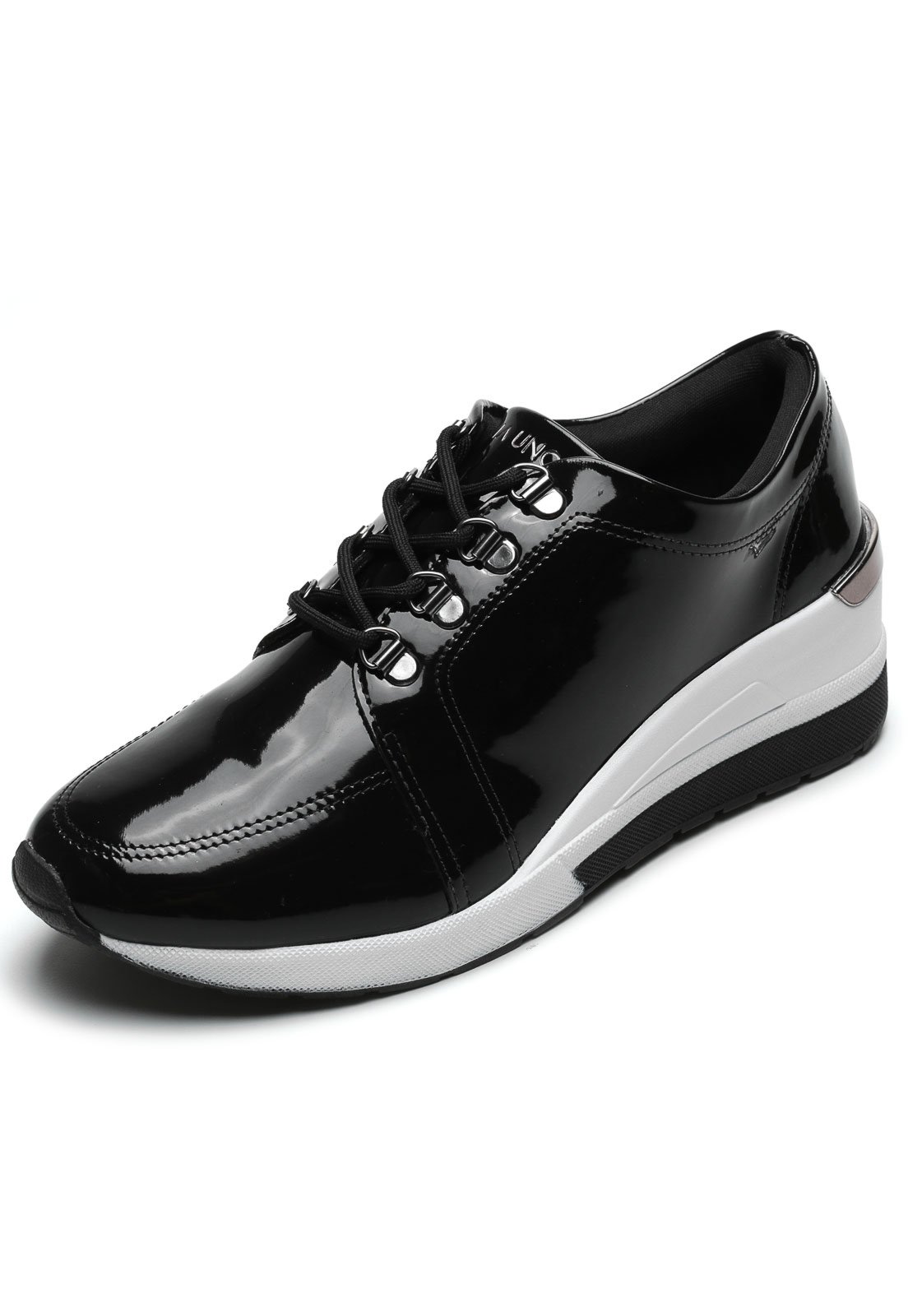 Tenis via best sale uno preto verniz