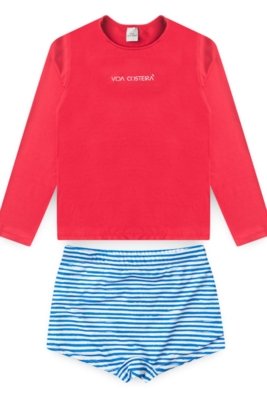 Conjunto Moda Praia Infantil Sunga Sublimada
