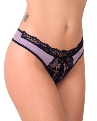 Tanga Sexy Fio Dental VIP Lingerie com Renda Nude Menor preço em Tanga Sexy Fio Dental VIP Lingerie com Renda Nude