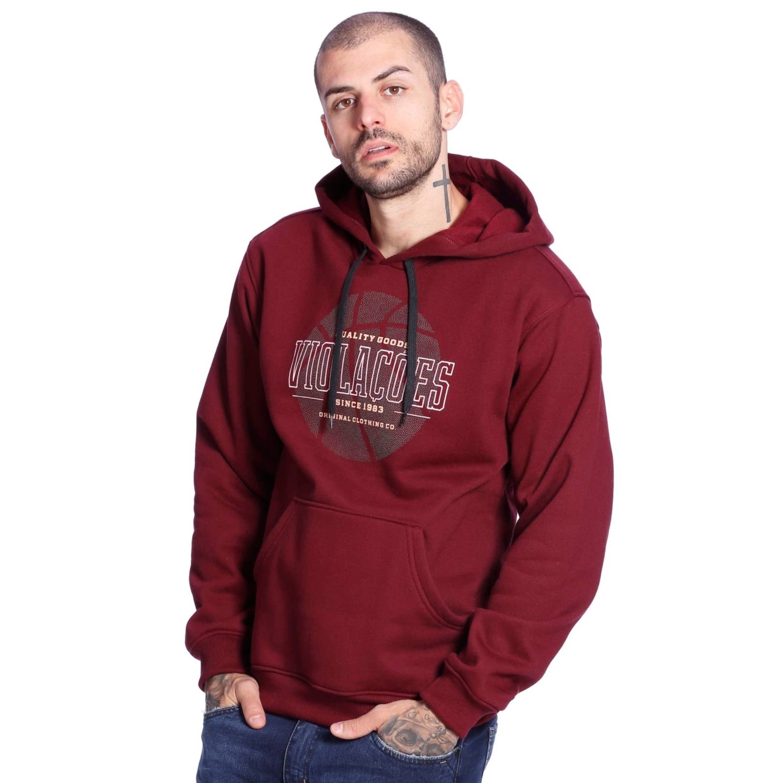 burgundy puma moletom com capuz