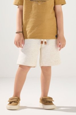 Bermuda Infantil Moletom com Linho Off