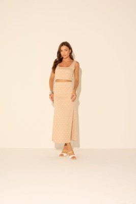 Blusa Vanibele Renda Nude