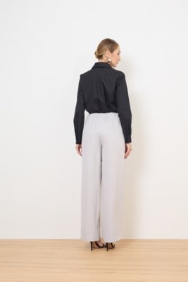 Calça Vanibele Risca de Giz Cinza