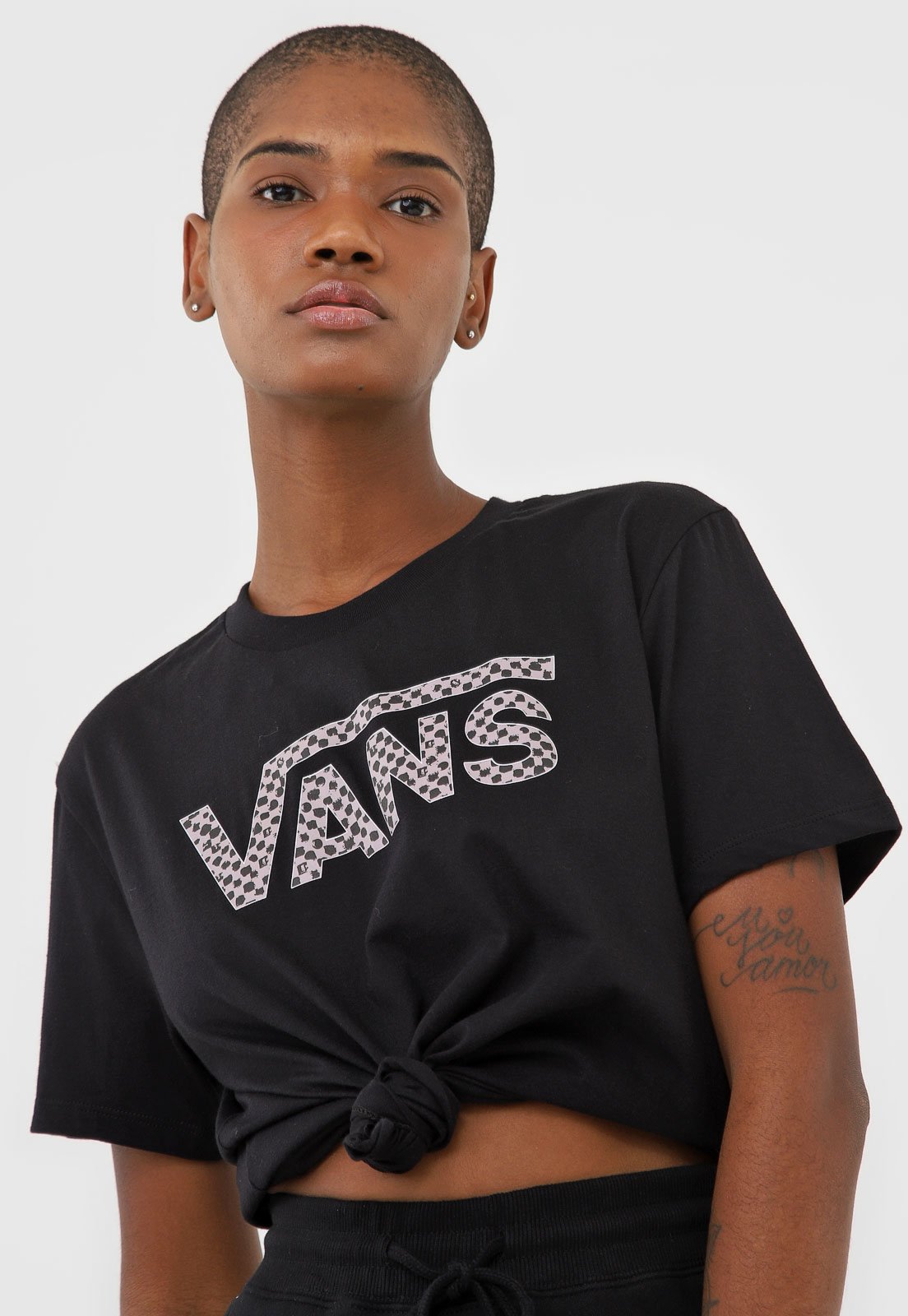 Blusa preta hot sale vans