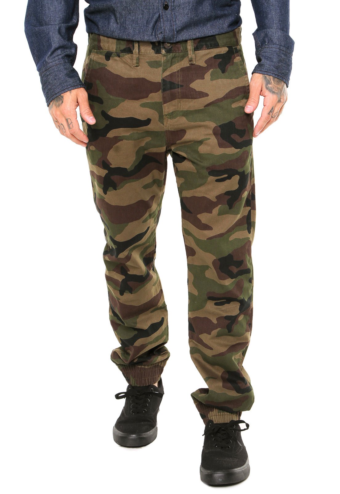 calça vans camuflada