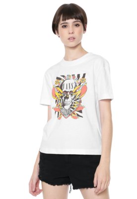 Camiseta Vans Boxy Tee Wm Peace Kamikaze Branca é boa?