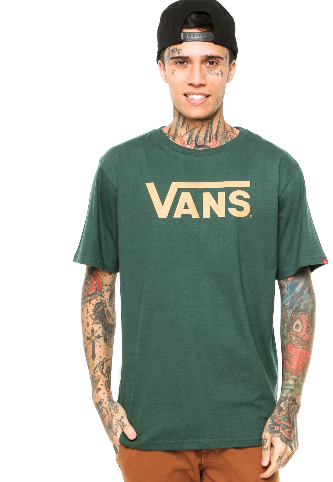camiseta vans verde