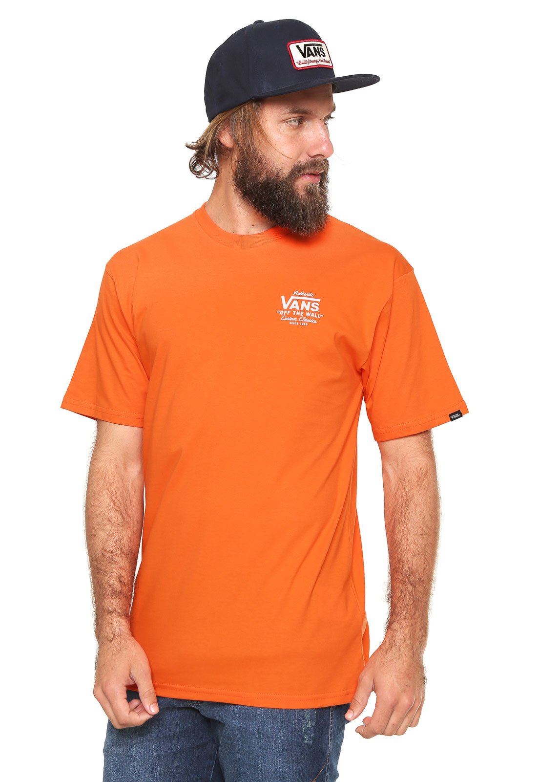 camiseta vans laranja