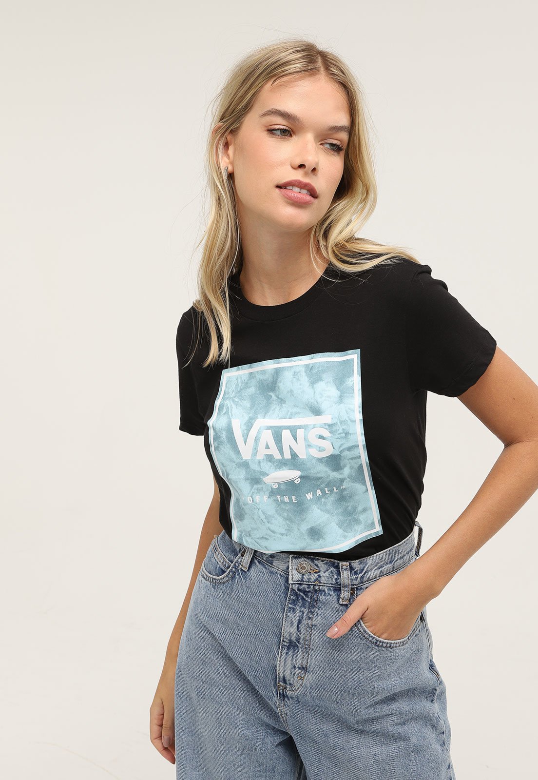 Camiseta Vans Logo Preta