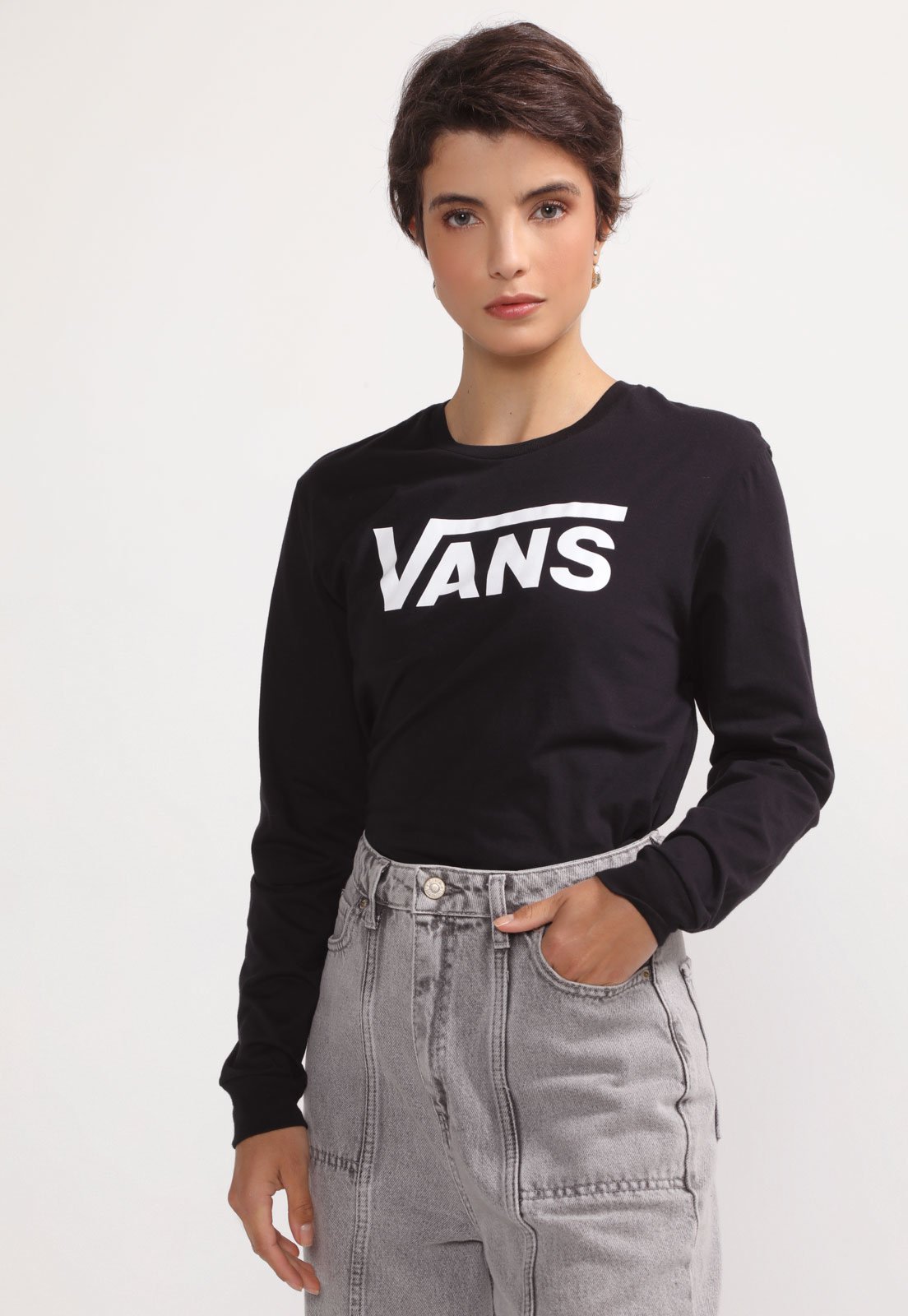 Camiseta Vans Logo Preta