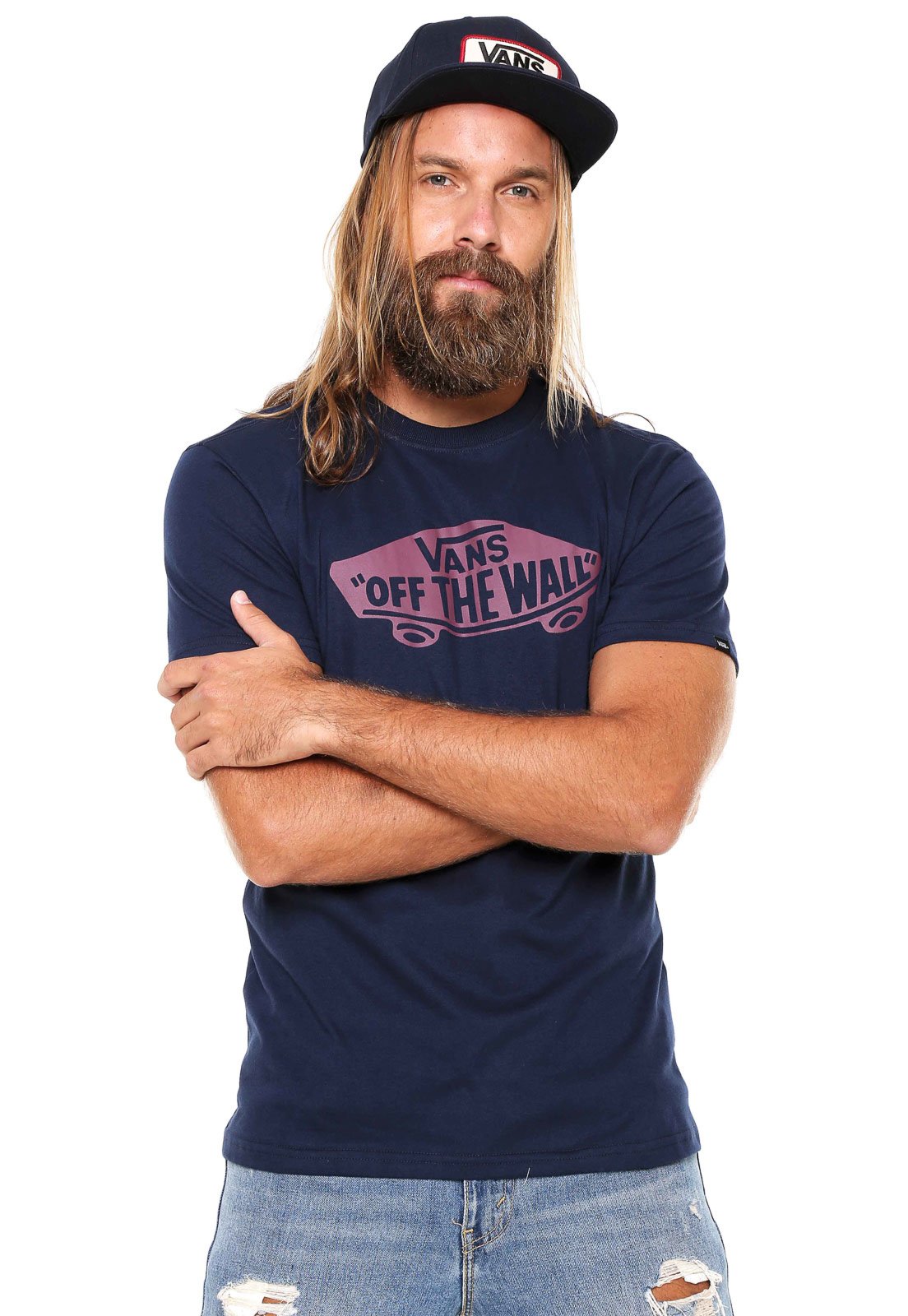 camisa vans azul