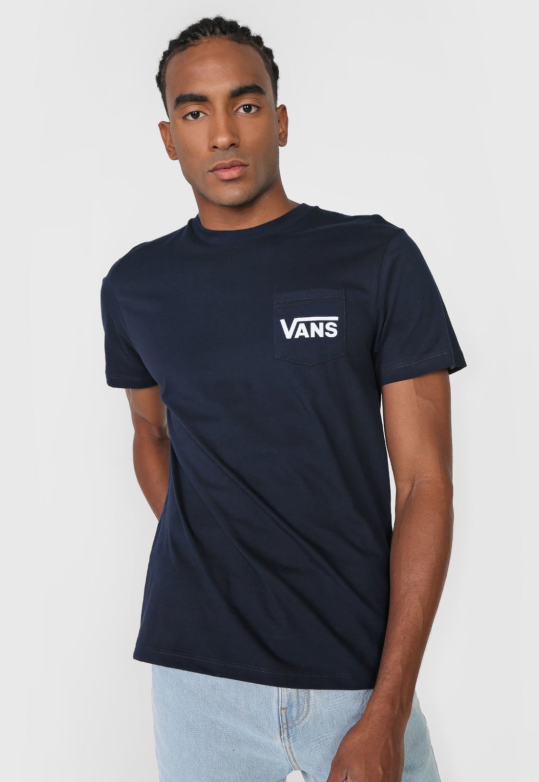 Camisetas vans hombre azul online