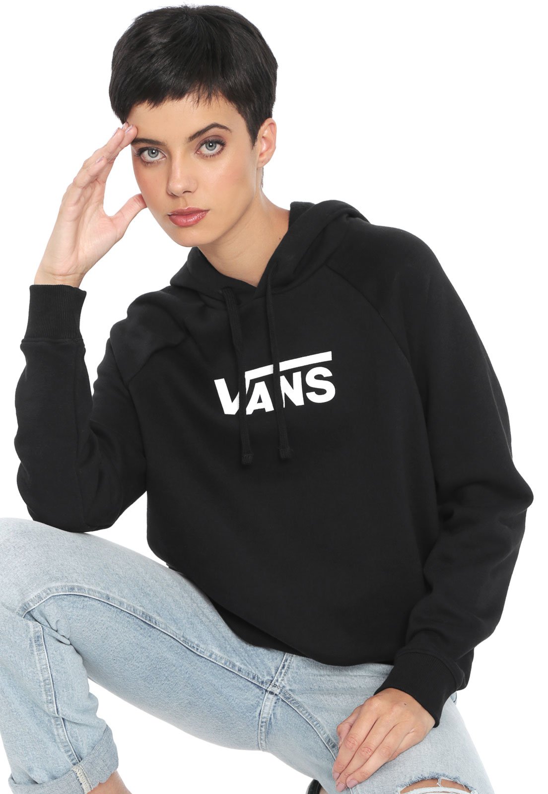 vans flying v boxy moletom com capuz