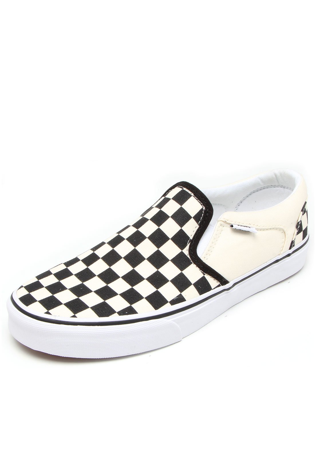 Tênis Vans Asher Xadrez Preto e Branco - l Surftrip l