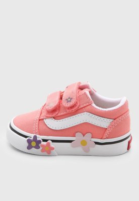 Tênis Infantil Vans Old Skool V Flower Rosa