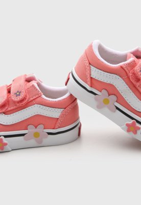 Tênis Infantil Vans Old Skool V Flower Rosa