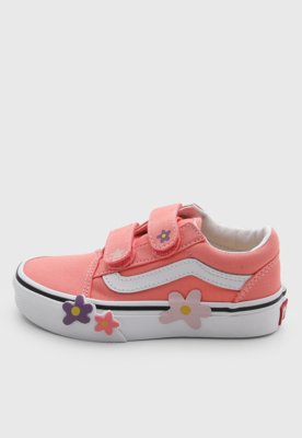 Tênis Infantil Vans UY Old Skool V Flower Rosa