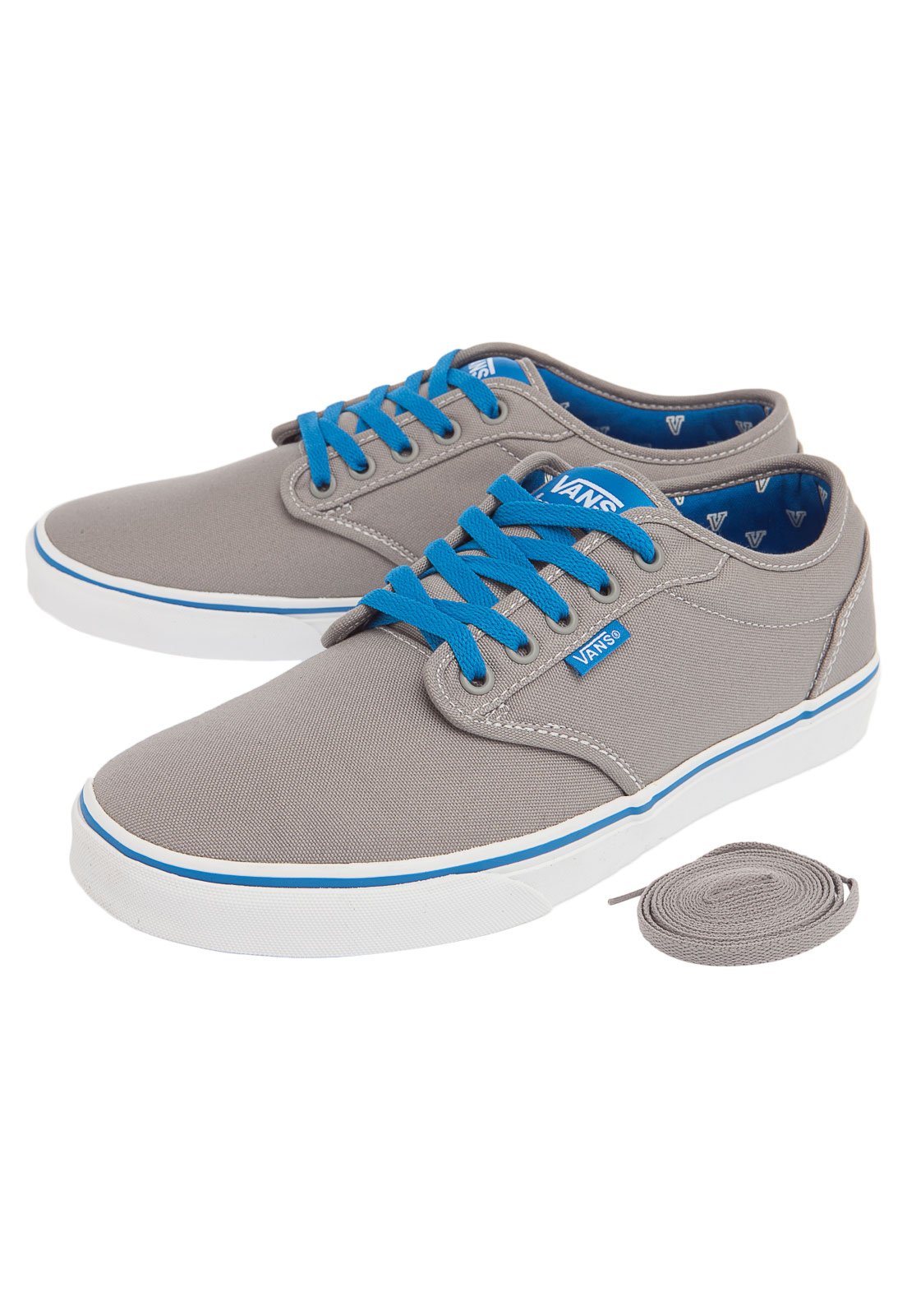 Vans azul 2024 e cinza