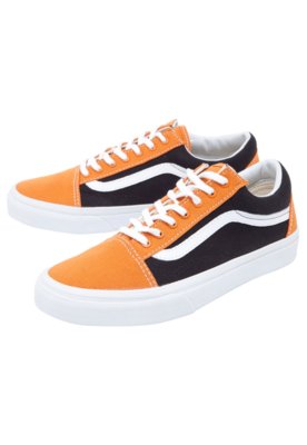 Vans preto cheap e laranja