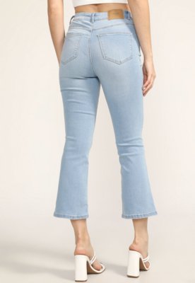 Calça Cropped Jeans Vero Moda Reta Estonada Azul