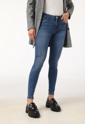 Calça Jeans Vero Moda Skinny Estonada Azul