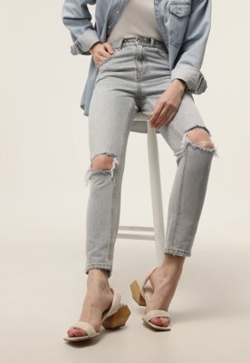 Calça Jeans Vero Moda Slim Destroyed Azul