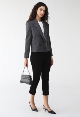 Calça Vero Moda Flare Cropped Preta