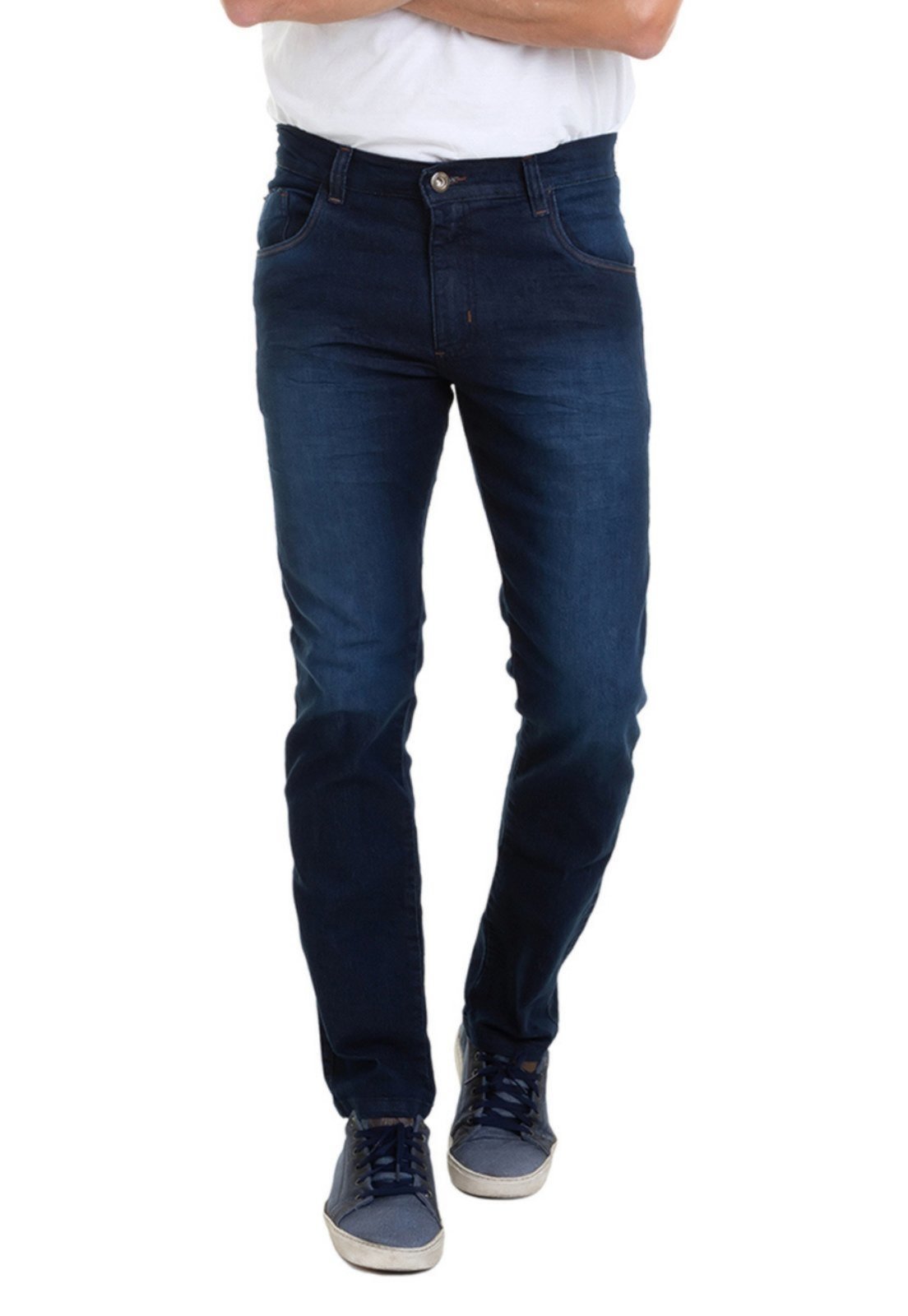 Calça Country Jeans Masculina Tradicional Original Race Bull Stone Azul