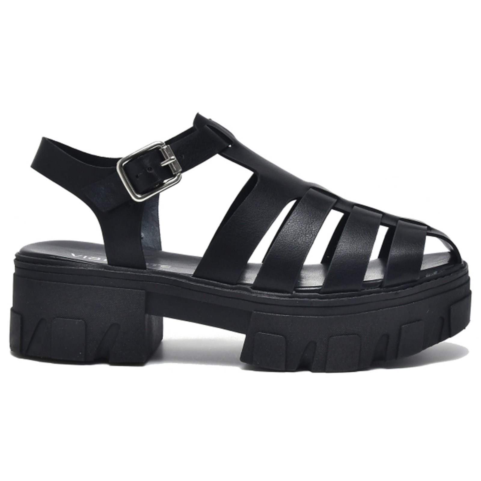 Sandália Feminina Aranha Tratorada Preto Via Marte 22 18501 01 Compre Agora Dafiti Brasil