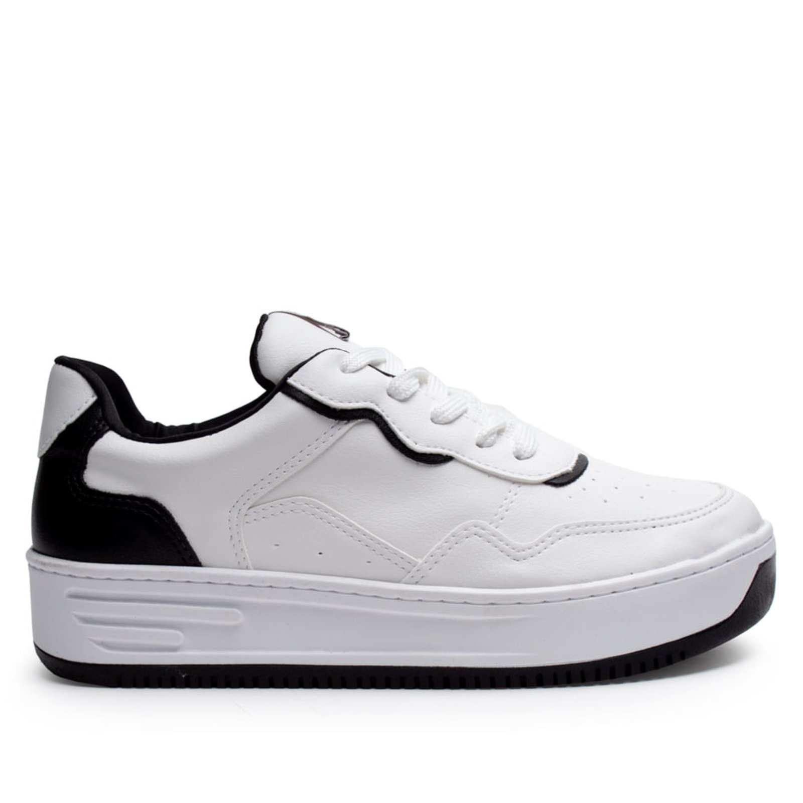 Tênis Flatform Dafiti Shoes Recortes Branco - Compre Agora