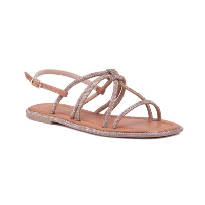 Rasteirinha Sandália Via Miss Strass Fivela Multicolorido