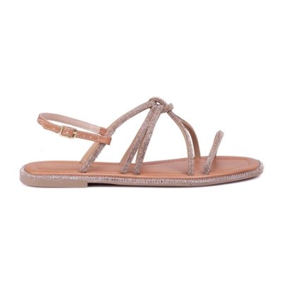 Rasteirinha Sandália Via Miss Strass Fivela Multicolorido