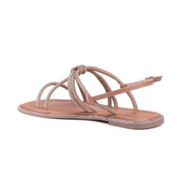 Rasteirinha Sandália Via Miss Strass Fivela Multicolorido