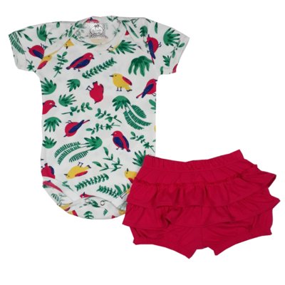 Conjunto Victória Augusto Tropical Rosa Menor preço em Conjunto Victória Augusto Tropical Rosa