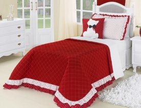 Kit Cobreleito Vilela Enxovais 150 Fios Solteiro Mary 04 Peças Vermelho Menor preço em Kit Cobreleito Vilela Enxovais 150 Fios Solteiro Mary 04 Peças Vermelho