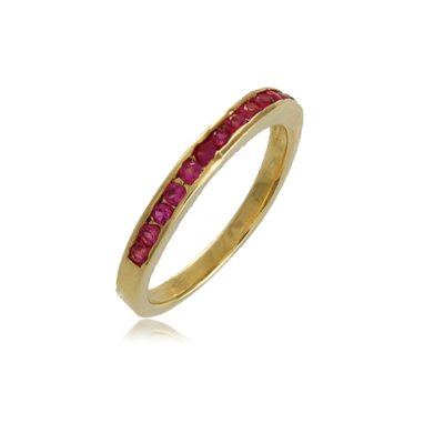 Anel Viva Jolie Nobre Zircônias Rubi Ouro 18K Menor preço em Anel Viva Jolie Nobre Zircônias Rubi Ouro 18K