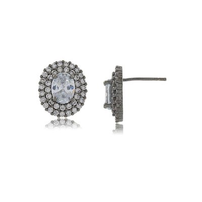 Brinco Viva Jolie Olho Cristal Zircônias Ródio Negro Menor preço em Brinco Viva Jolie Olho Cristal Zircônias Ródio Negro
