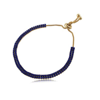 Menor preço em Pulseira Viva Jolie Fileiras Azul Klein Ouro 18K